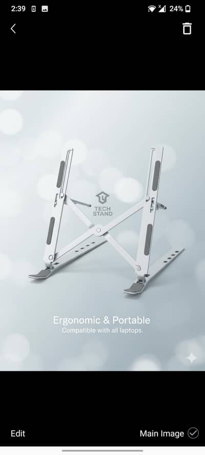 Premium Metal Laptop Stand | Adjustable | Strong & Foldable