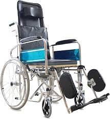 Commode Wheelchair |Comfortable Seat |Adjustable Handrest |Orthopedic