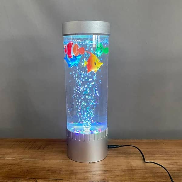 High Quality LED Fish Aquarium Lamp - Realistic Floating fish with Bubble Water Effect, Electric Lamp For Bedroom, Home, Office & Living Room Decoration, Relaxing Night Lamp for Kids & Adults, Perfect Gift Item - Perfect Lamps For Bad Room Side