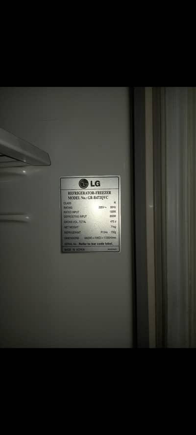 LG Fridge. Korea Imported