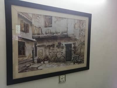 wall painting 1 and set of 3 wall hanging