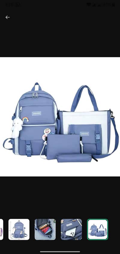 peckage includes 4x backpack set