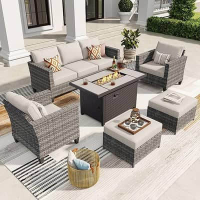 4 Seater Roop Set/Rattan sofa set/L-Shape/Outdoor Chairs/Lawn set