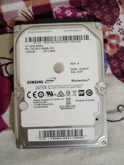 Hardisk 1 tb laptop % helat. call 03339402197