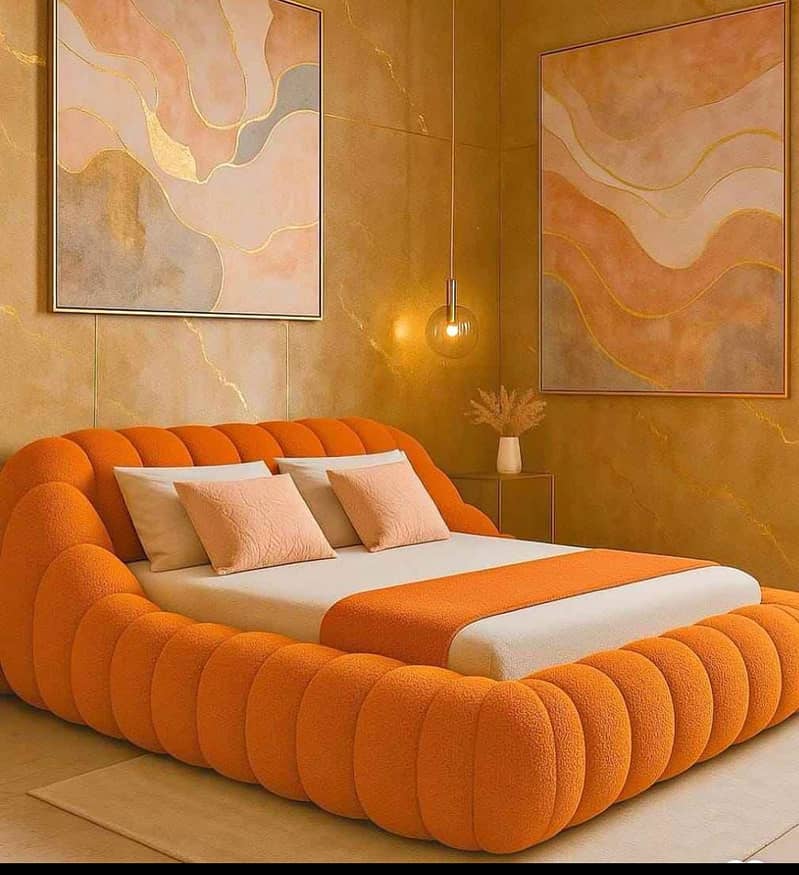 double bed/king size bed/wooden bed/bed dressing/shesham wooden bed 8