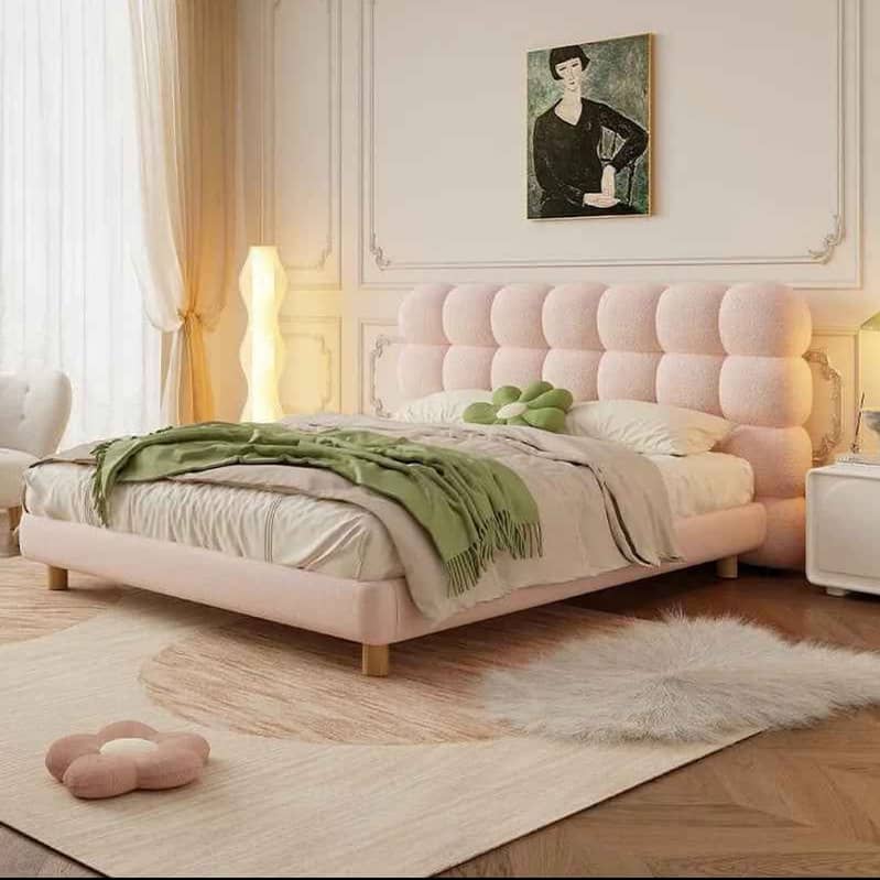 double bed/king size bed/wooden bed/bed dressing/shesham wooden bed 9
