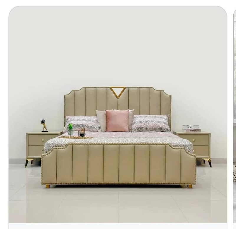 double bed/king size bed/wooden bed/bed dressing/shesham wooden bed 15