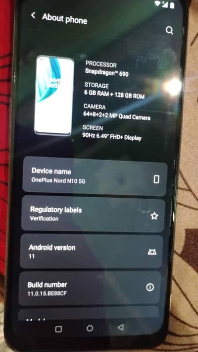 Oneplus N10 6/128 Pta Approved