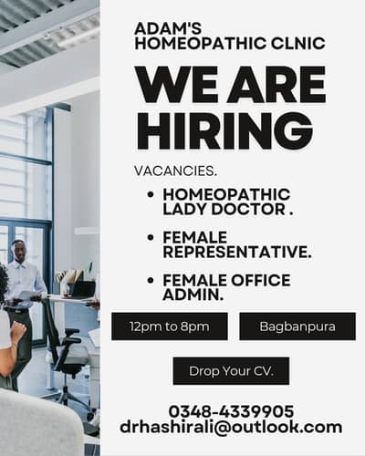 Female Staff Required For Clinic