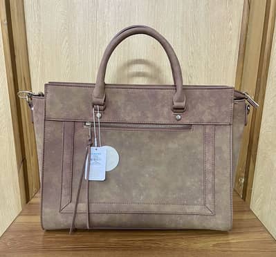 Original PRIMARK Brown Faux Leather Tote Handbag
