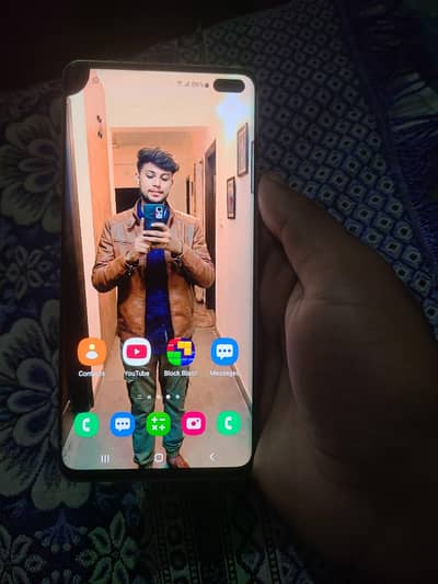 samsung s10 plus front back crack 1 dot exchange possible  dual sim