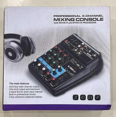 4 Channel Studio Audio Mixer Live Mixing Console Amplifier