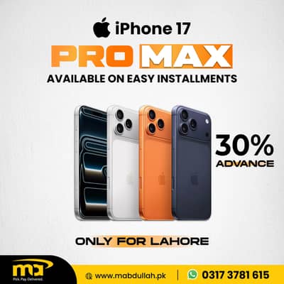 Apple iPhone 17 Pro Max PTA On Installments