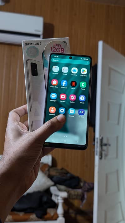 samsung a51 all okay With Box and cable