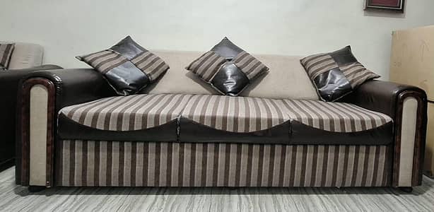 7 Seater Sofa Set for sale. Slightly Negotiable, Good Condition.