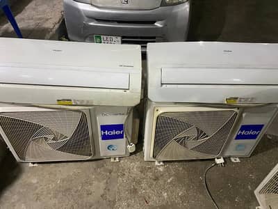 2 Haier DC inverter  1.5 Ton - 1 Haier DC inverter 1 Ton