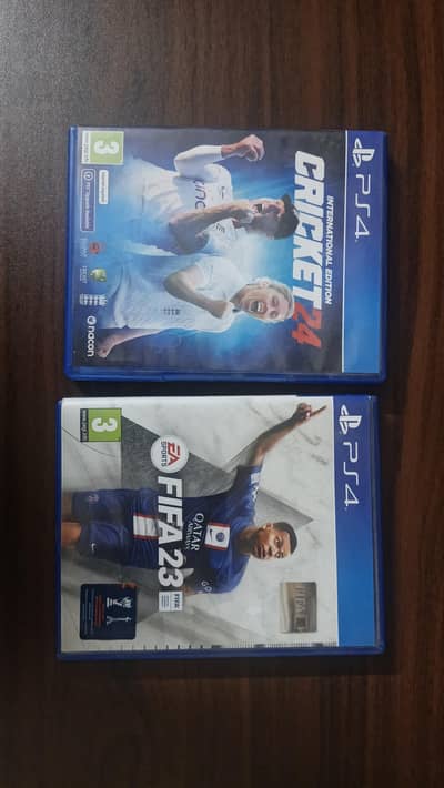 Fifa 23 & Cricket 24 PS4 CD for sale