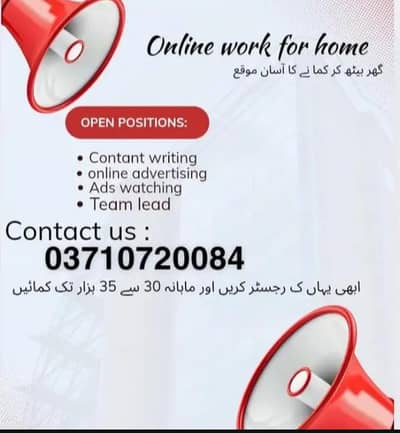 Online Jobs, Assignment Writing, Data Entry, Typing Work Part Time Job