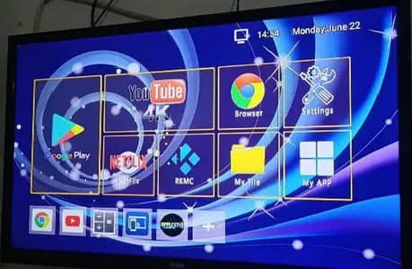 Haier 46" led with smart card. original scratch less full box for sael