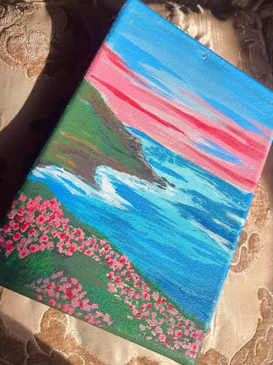 Set of 2 acrylic paintings (sceneries)