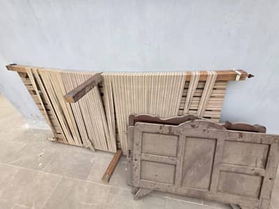 Bed, Baby Cot, Gate and other wooden furniture