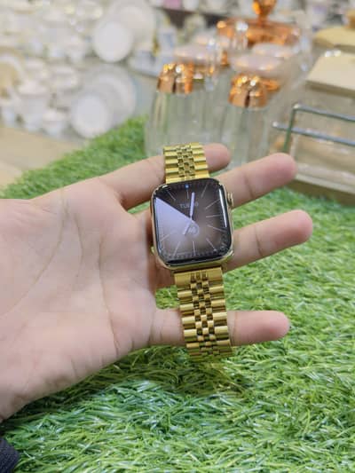 Apple watch series 7 45mm stainless steel gold addition