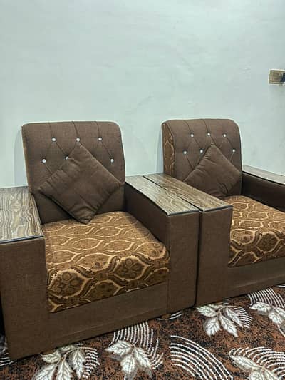 7 seater brown modern sofa set