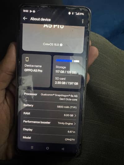 oppo A5 pro for sell used mobile