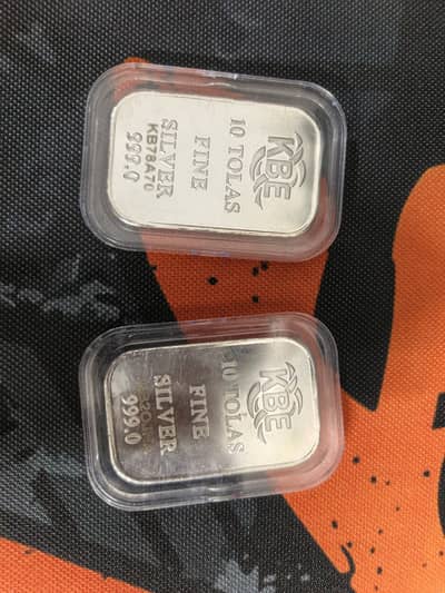 KBE SILVER ORIGINAL 10 TOLA BRAND NEW BOX PACK TWO PIECE