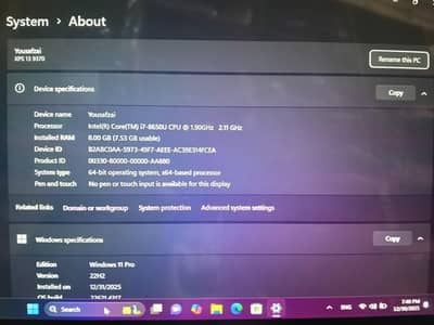 Core I7 8th Generation