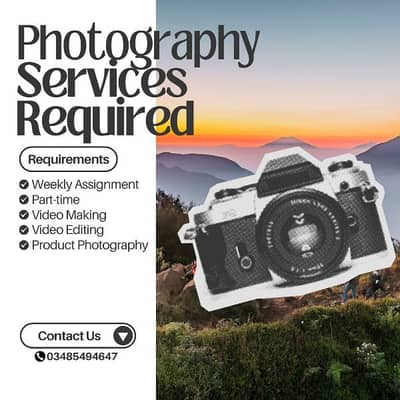 photography services required in Islamabad