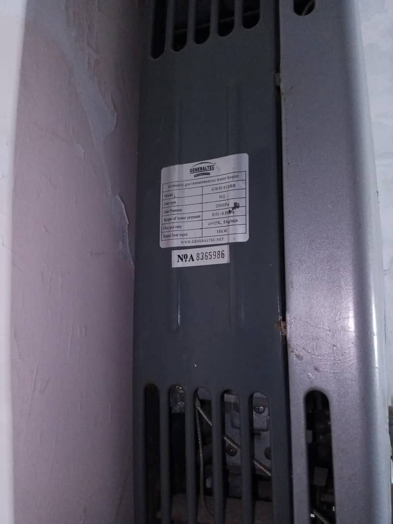 general tec gas water heater 2