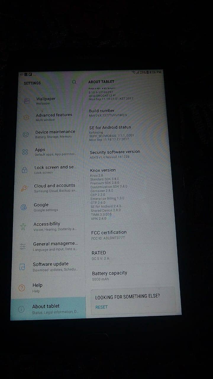 Samsung tablet 8.5 version 6