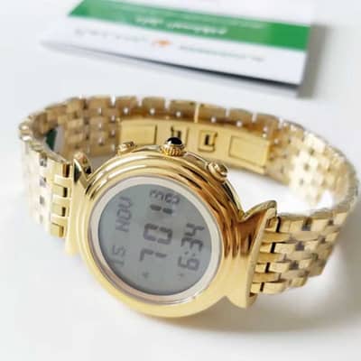 Al Fajr WF14S Original Ladies Islamic Watch Golden