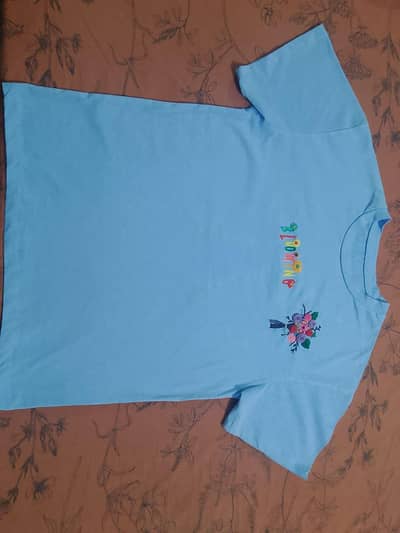 Embroidered Tshirts sky blue color