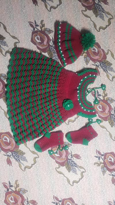 1 year old baby girl crochet frok set