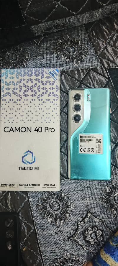 Tecno camon 40 pro full box 7 month warranty 10/10