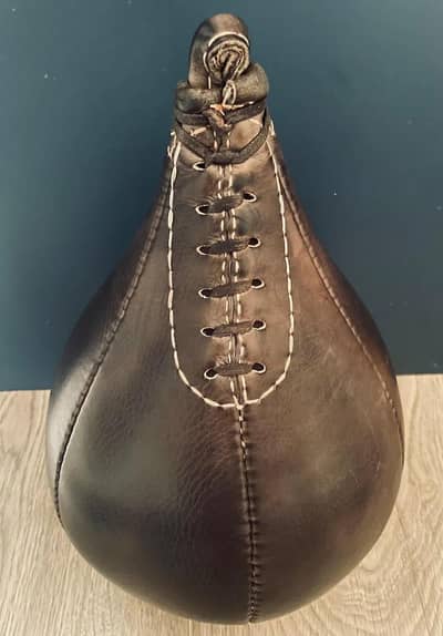boxing bag and gloves