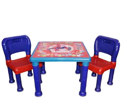 Plastic chairs and table