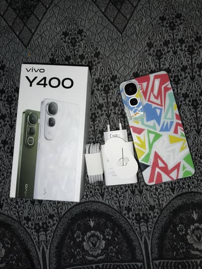 Vivo y400 4G 8+8/256 44w charger 6000mah Battery White Color 1 day Use