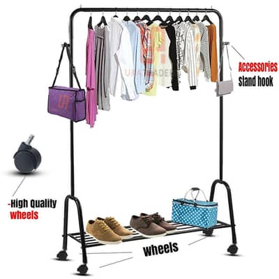 Iron Cloth Hanging Clips Stand | 48x60 Inches | Silver