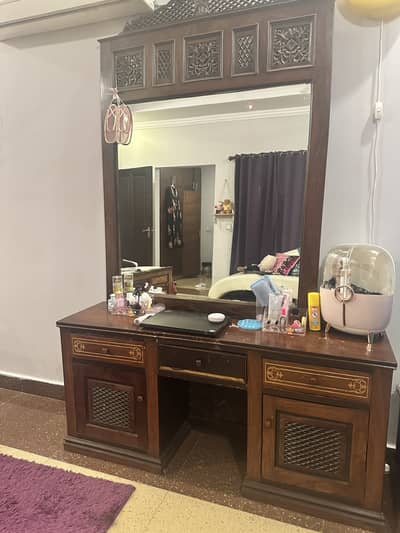 Solid wood double bed set