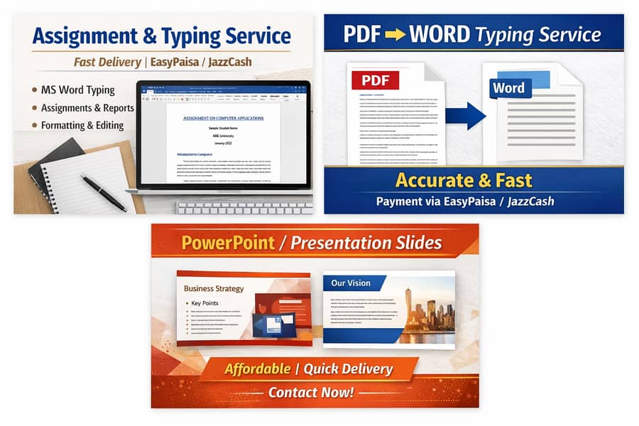 Assignment & Typing Services – Fast Delivery 1