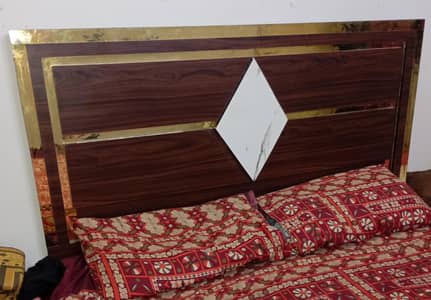 Queen Bed with Centre Marble piece