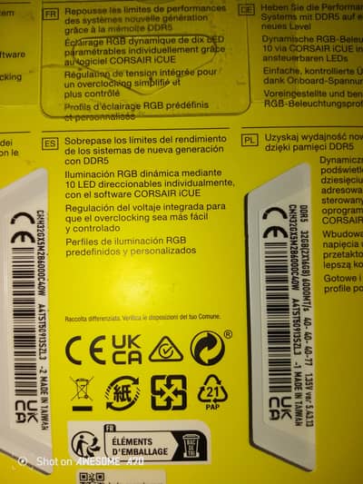 Corsair vengeance DDR5 32gb rgb black white