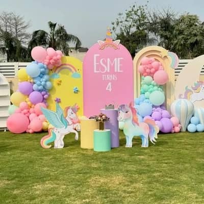 Birthday party decorations event planner Magic puppet show cotton