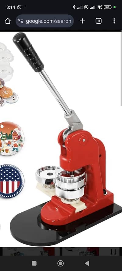 Badge making machine and moulds