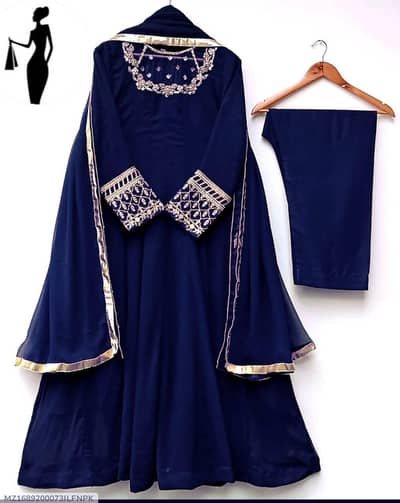 3Pcs women stitched embroidery suit