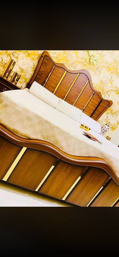 King Size Bed | Bed Dressing Side Table | Wooden Furniture For Sale