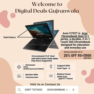 Acer c752t & Dell 3189 touch 360 Chromebooks